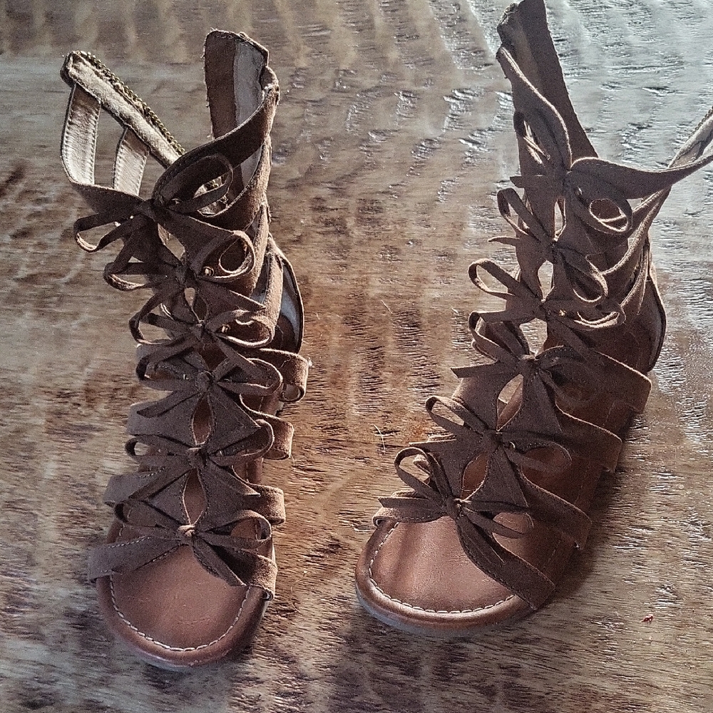 Report Brown Strappy Gladiator Sandals